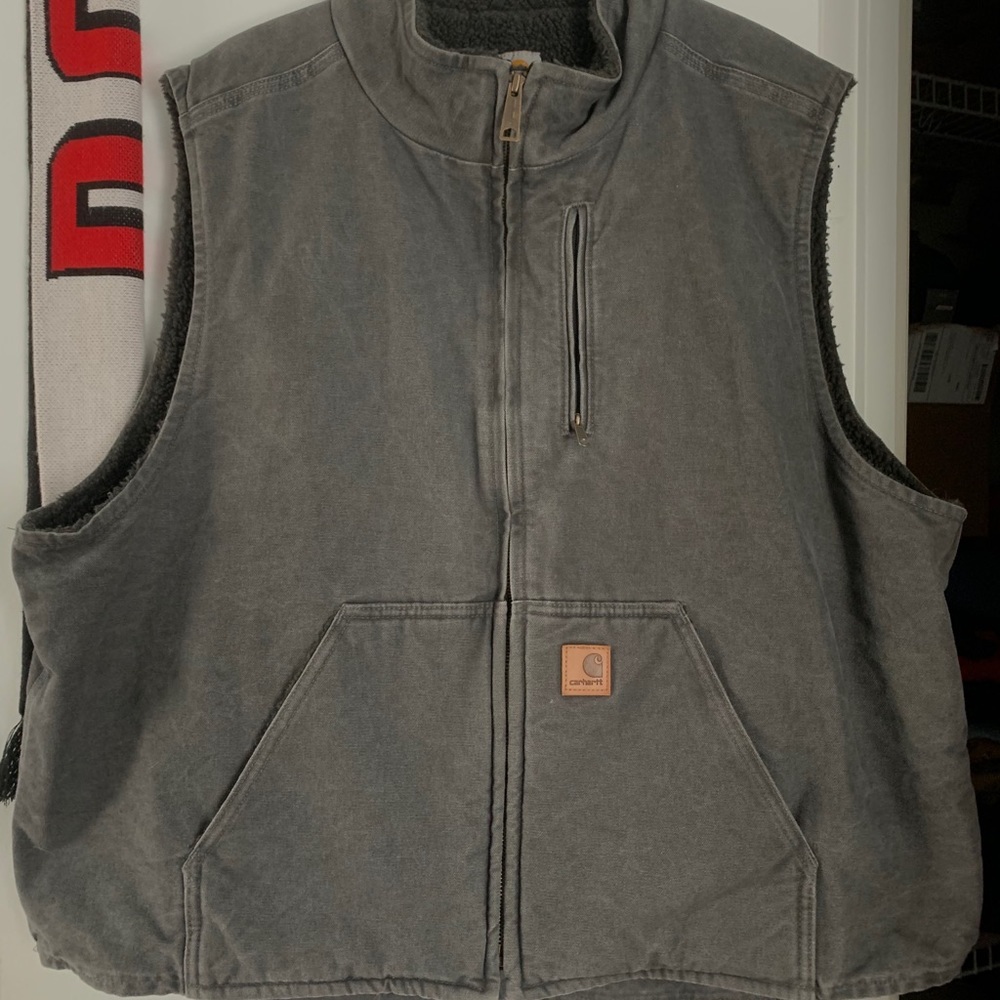 Carhartt Sherpa-Lined Vest - Grey. Like new!